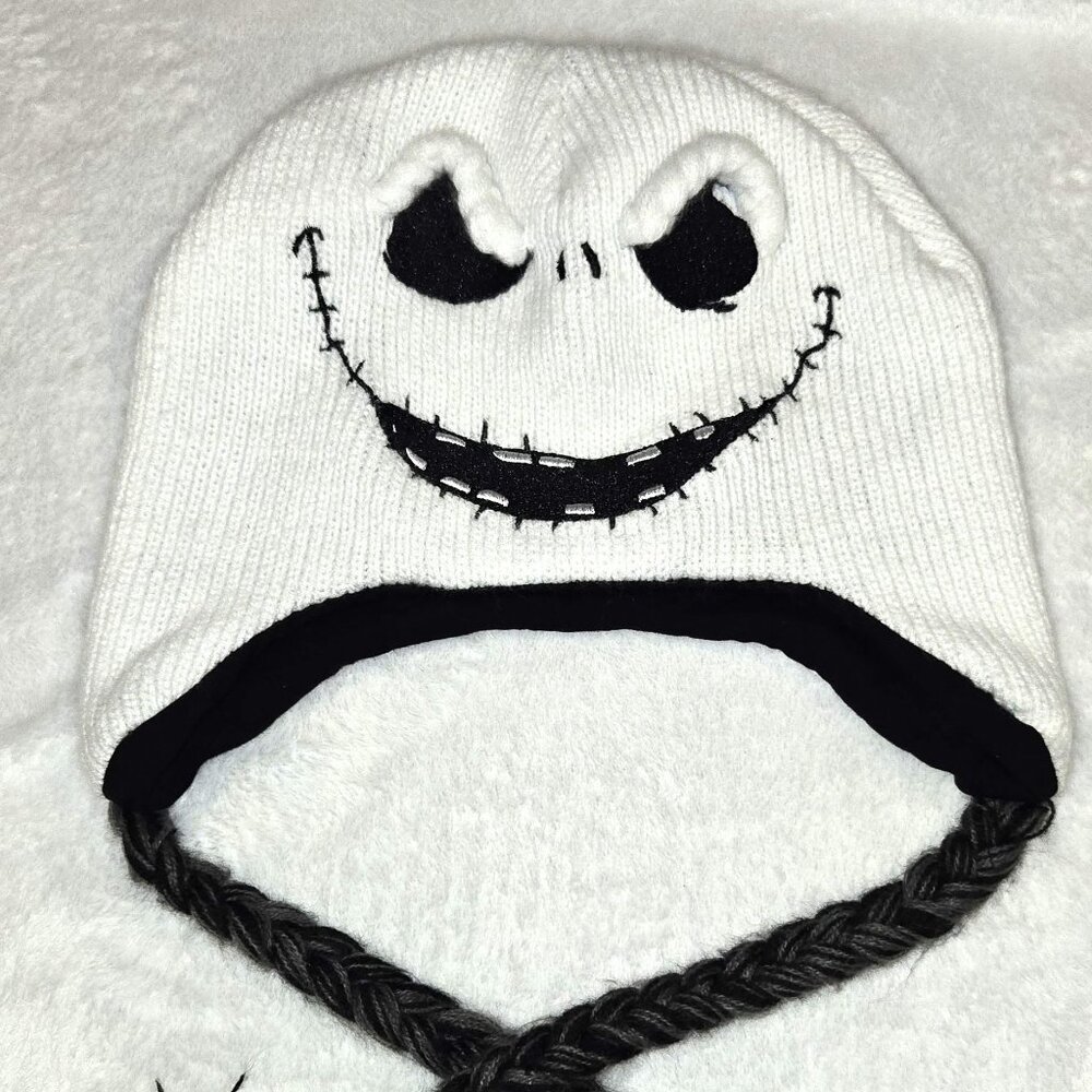 Jack Skellington Laplander Winter Hat Toque OS